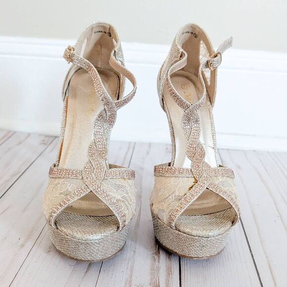 Dream Pairs Peep Toe Platform High Heels - Picture 6 of 7